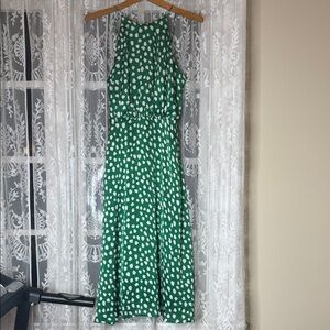 Betsey Johnson Green and White Midi Dress
